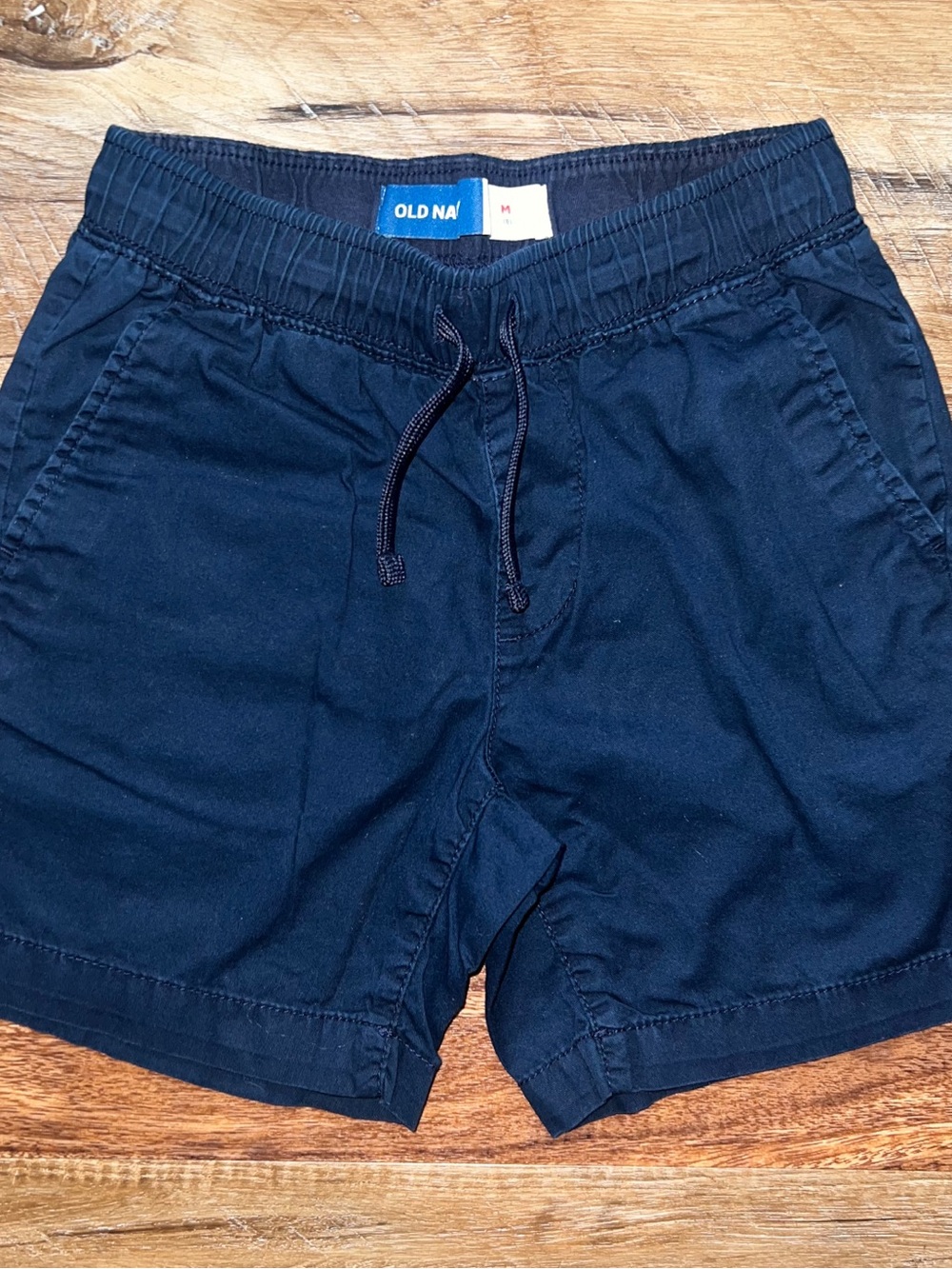 Old Navy Boys Above Knee Dock Shorts (3 Pack) - Navy/Light Blue/Tan, Size M (8) - Picture 3 of 10